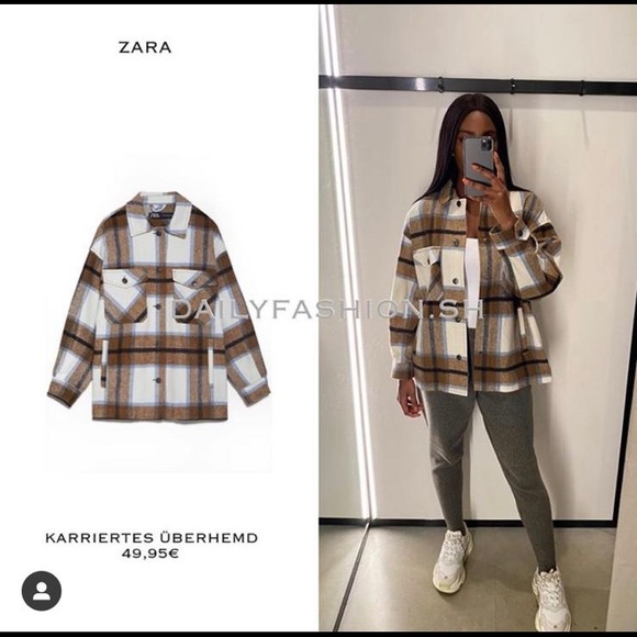 zara flannel jacket